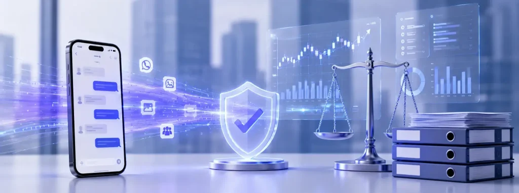 Broker-dealer business messages captured and securely retained with audit-ready records, supervision